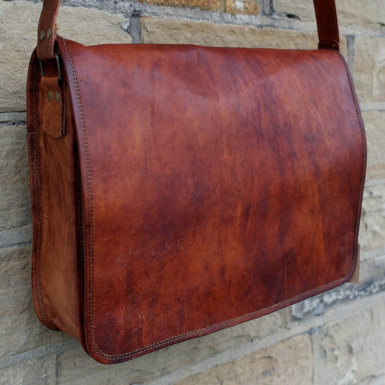brown leather bag mens